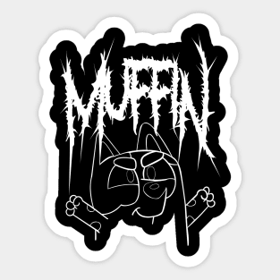 Muffin Metal Bluey Dog Sticker